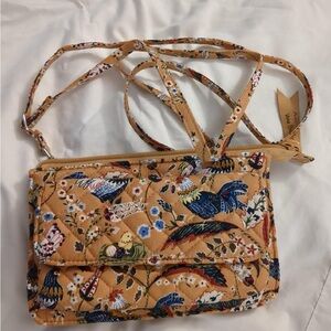 Vera Bradley RFID Crossbody Wallet, color/pattern French Hens. NWOT